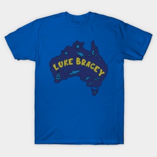 AUSSIE MAP LUKE BRACEY T-Shirt